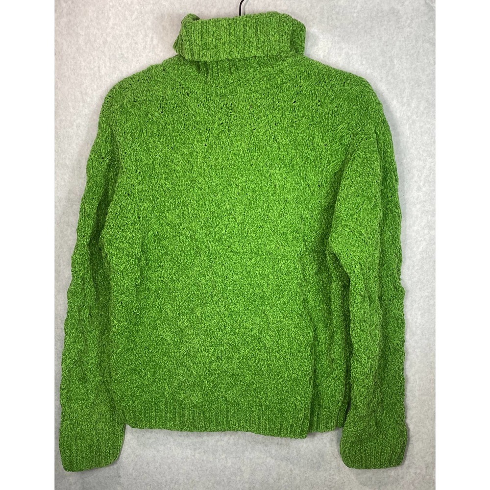 Vintage Evan Picone Women’s L Cable Knit Turtleneck Sweatshirt Brown 1990's Y2K - Picture 3 of 4